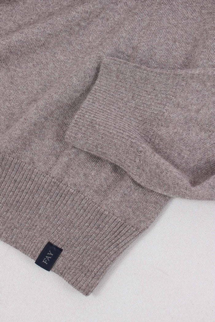 Maglia Girocollo 100% Lana Kaki-8