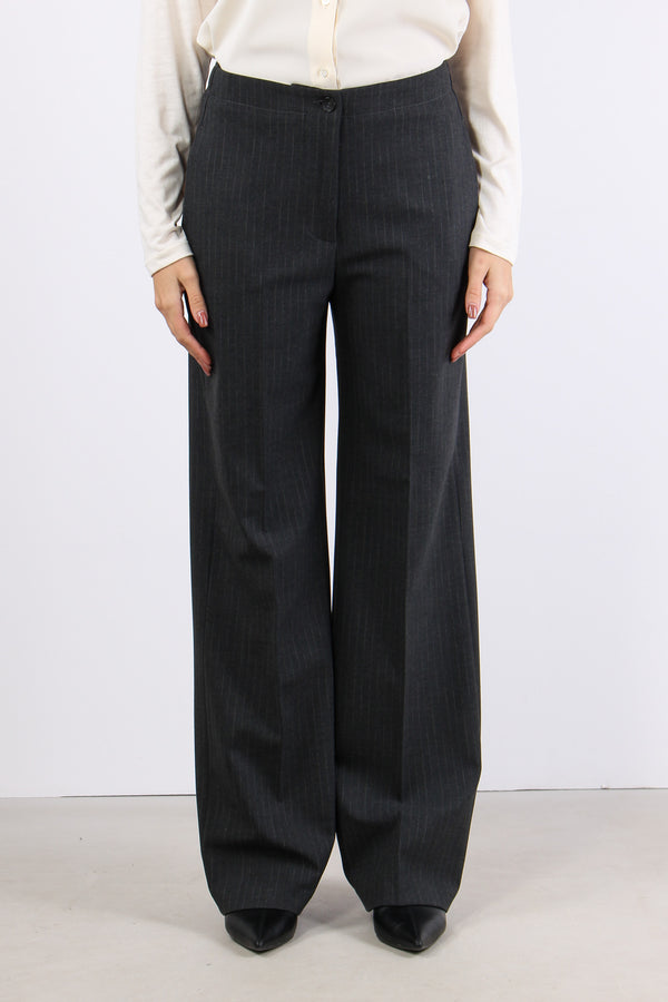 Pantalone Chino Gessato Grigio Scuro-2