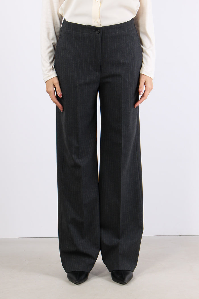 Pantalone Chino Gessato Grigio Scuro-2