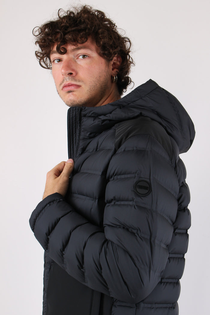Piumino Bimateriale Nero-7