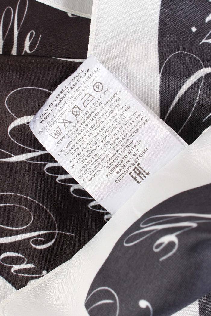 Foulard Logo Corsivo Nero-5