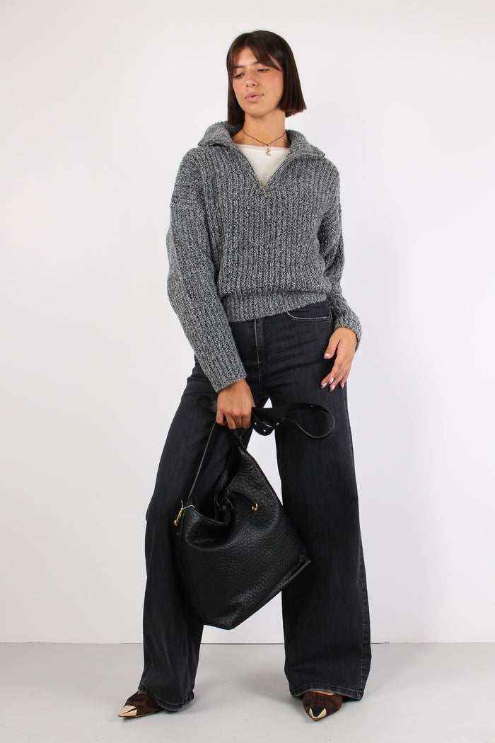 Denim Palazzo Denim Black