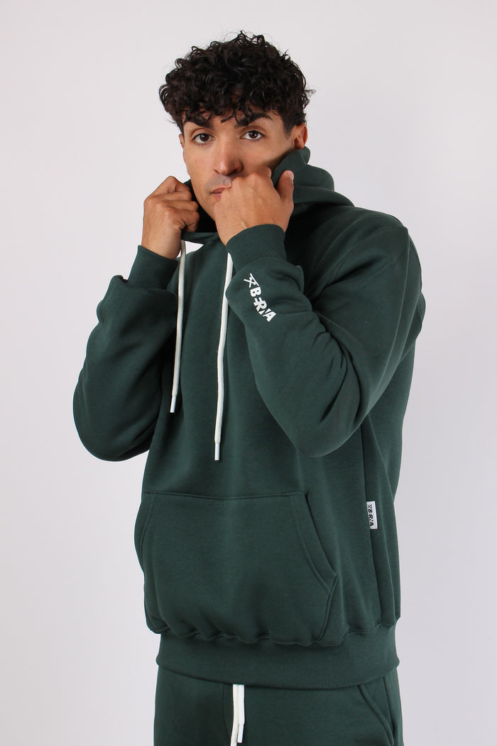 Felpa Cappuccio Logo Verde Bosco-4