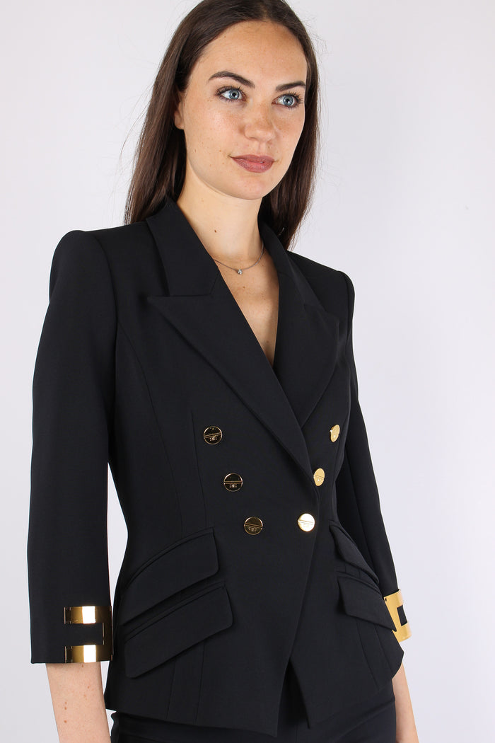Giacca Crepe Stretch Nero-8