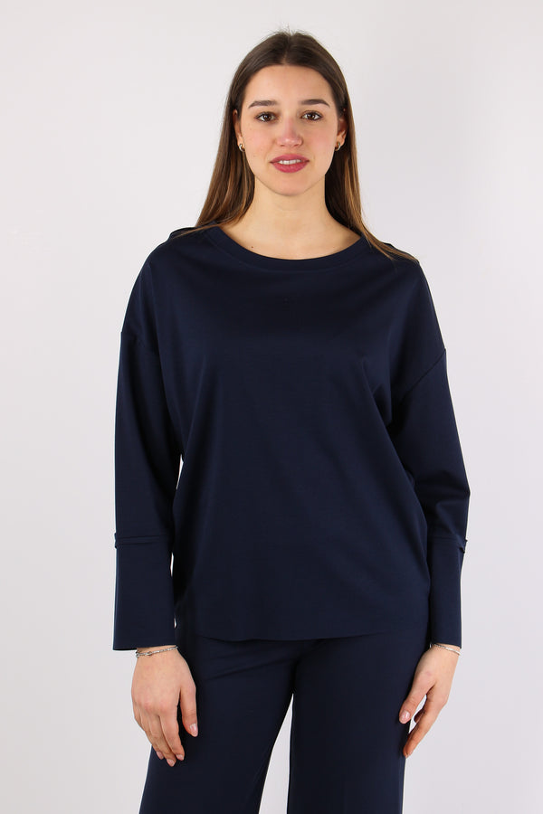 Maglia Punto Milano Tencelle Blu