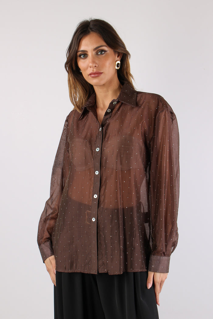 Camicia Over Mussola Strass Moro-7
