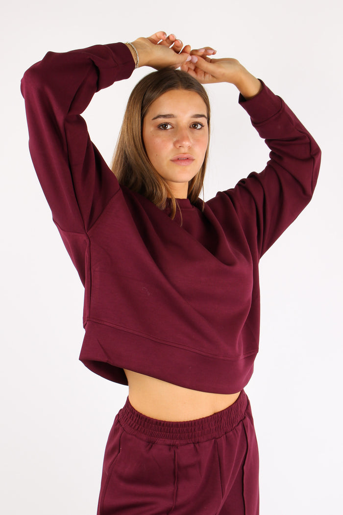 Felpa Regular Modal Bordeaux-7