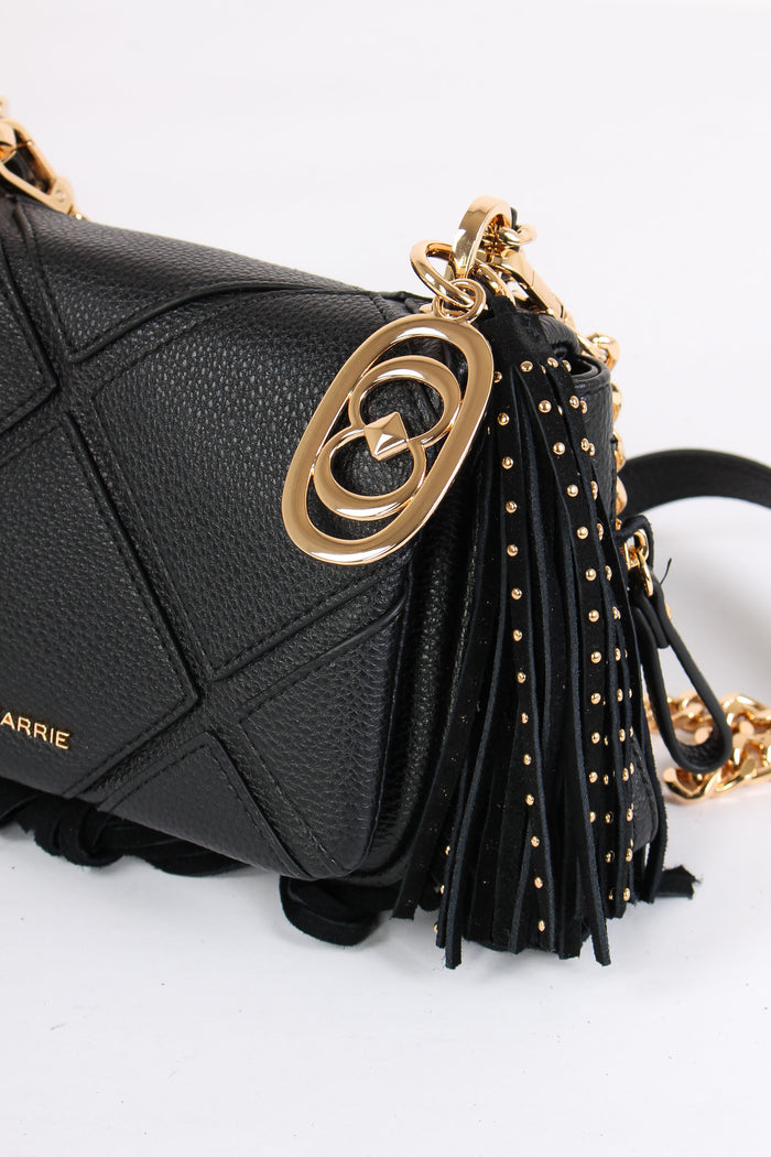 Tracollina Trapunta Frange Black-4