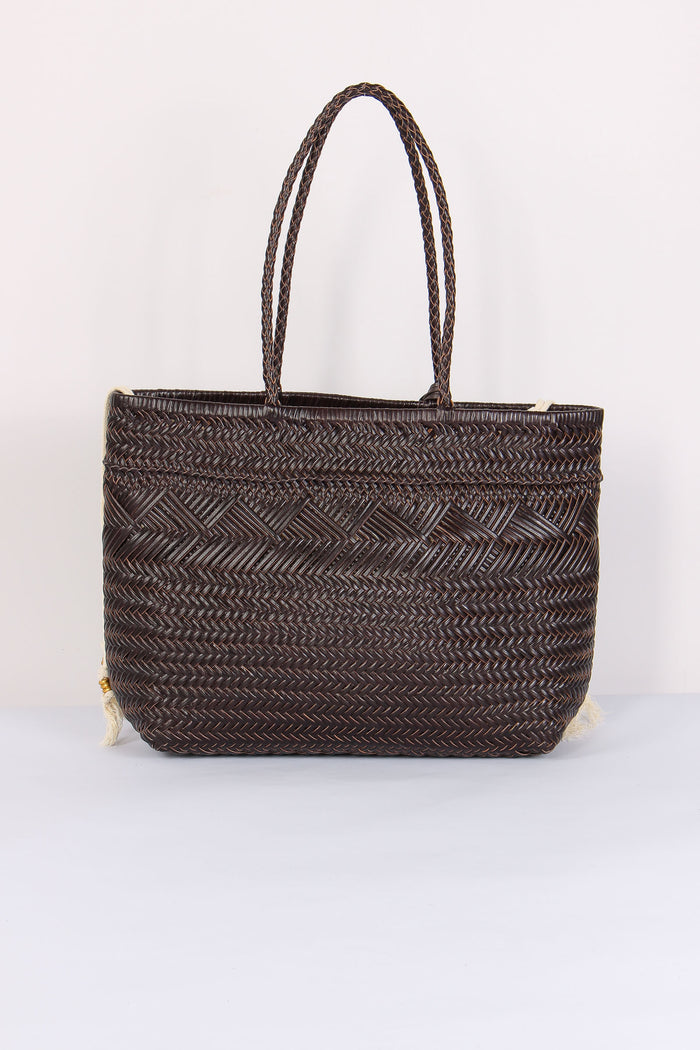 Paloma Shopping Pelle Intrecci Choco-3