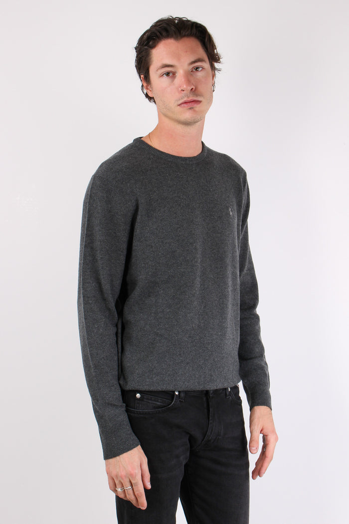 Maglia Girocollo Lambswool Dark Charcoal-7