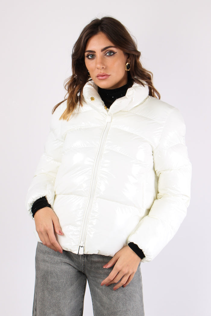 Mirco Caban Piumino Logo Bianco/biancaneve-4