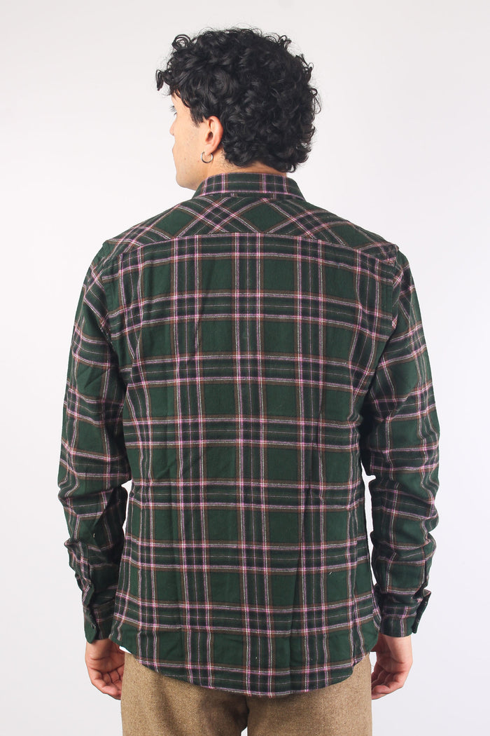 Camicia Texana Check Verde-2