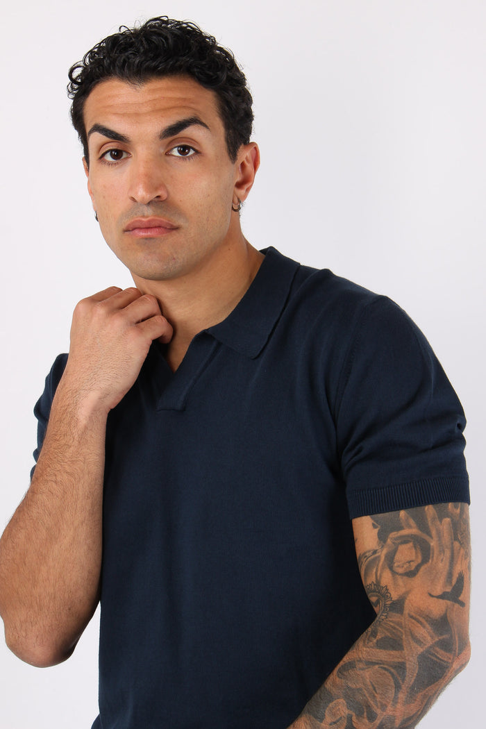 Polo Manica Corta Basica Night Blue-7