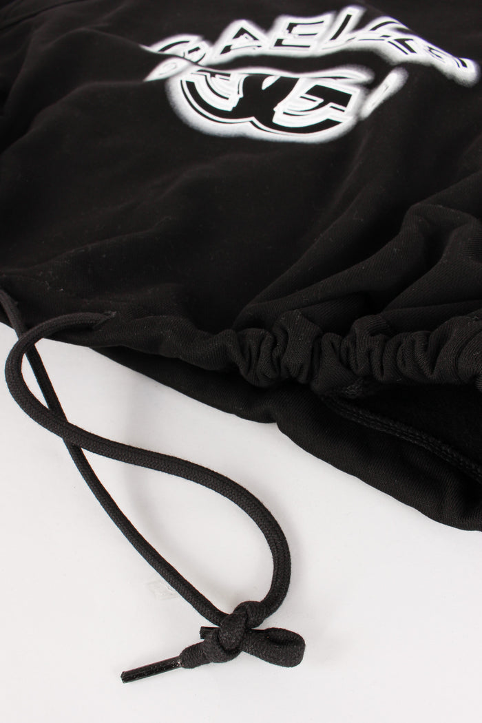 Felpa Cropped Logo Nero-7