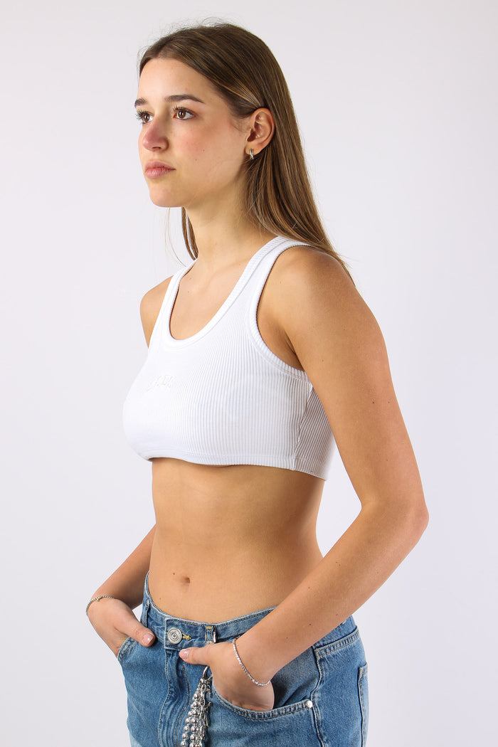 Top Crop Logo Optic White-3