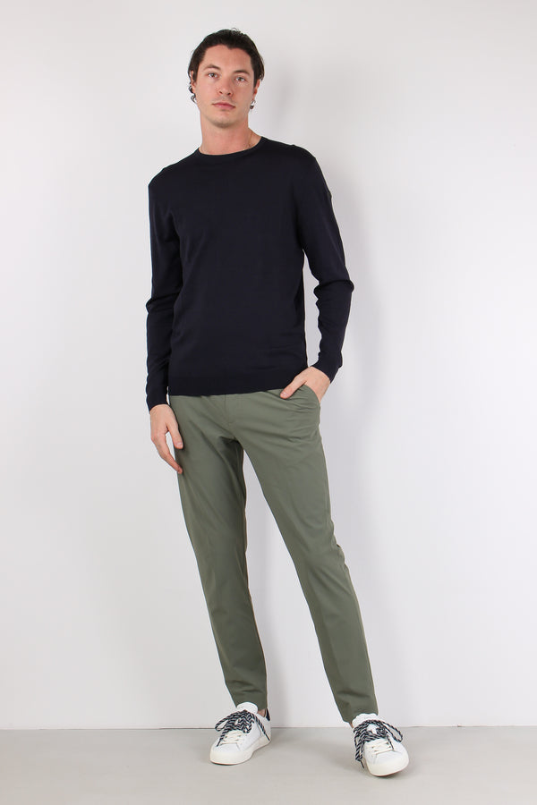 Maglia Girocollo Tessuto Tecnico Blue