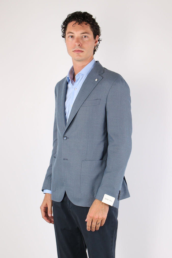 Giacca Tasca Toppa Drop Sette Azzurro-4