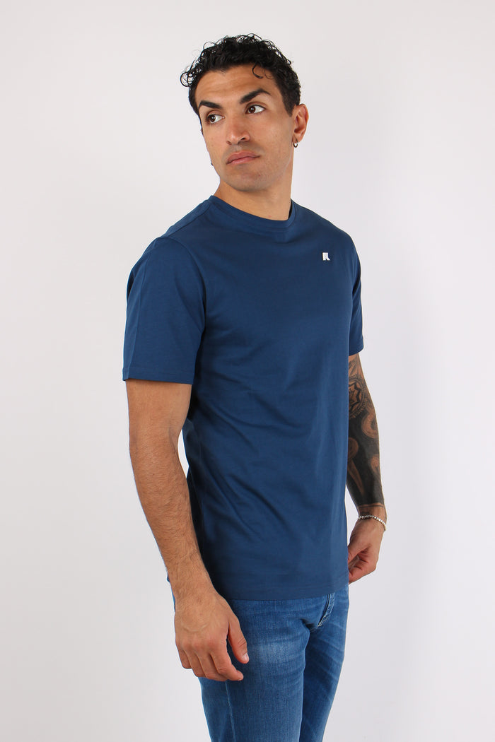 T-shirt Basica Logo Contrasto Blue Insignie-4