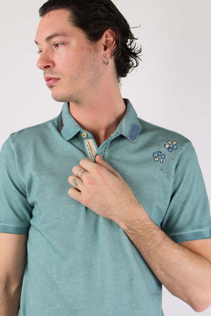 Polo Ricami Fiori Goccia-4