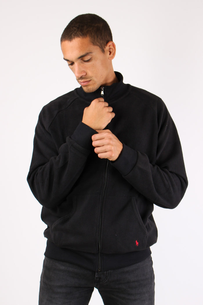 Bomber Collo Lupetto Pile Polo Black-2