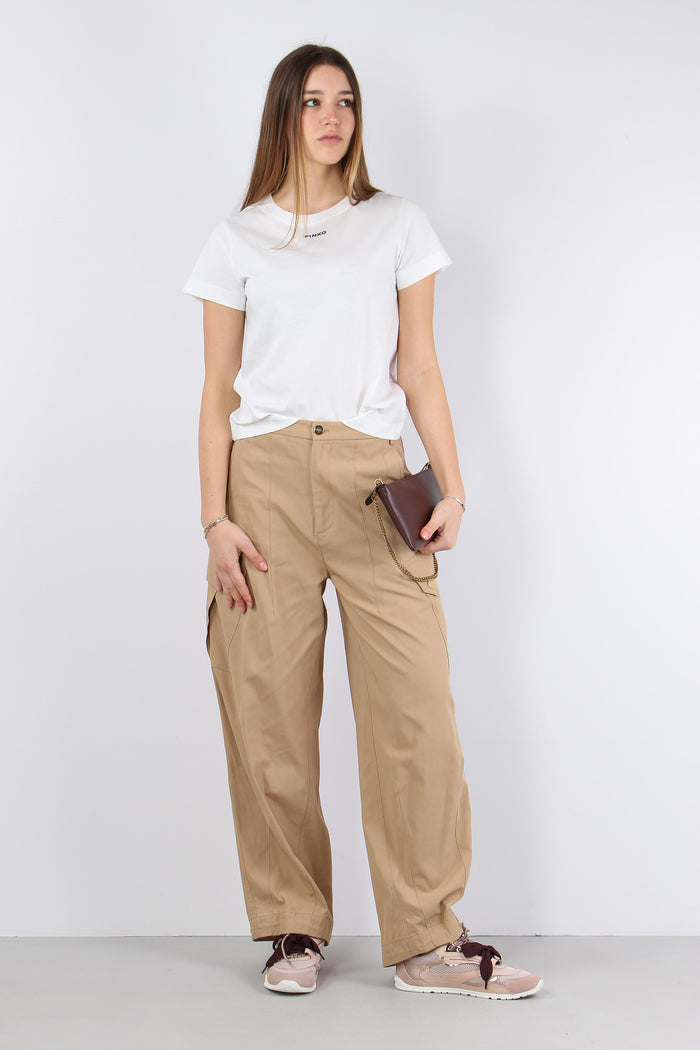 Basico T-shirt Jersey Logo Bianco