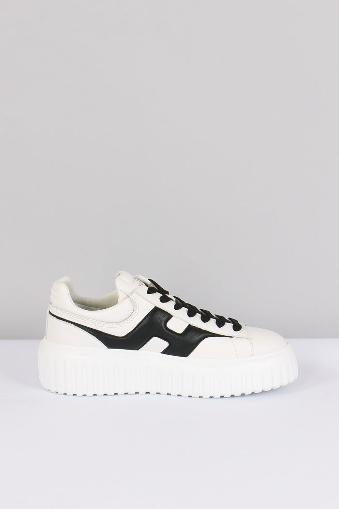 Sneaker H-stripes Nappa Bianco/nero