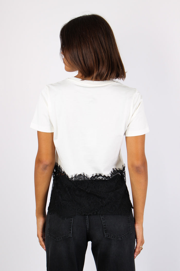 T-shirt Fondo Pizzo Off White-3