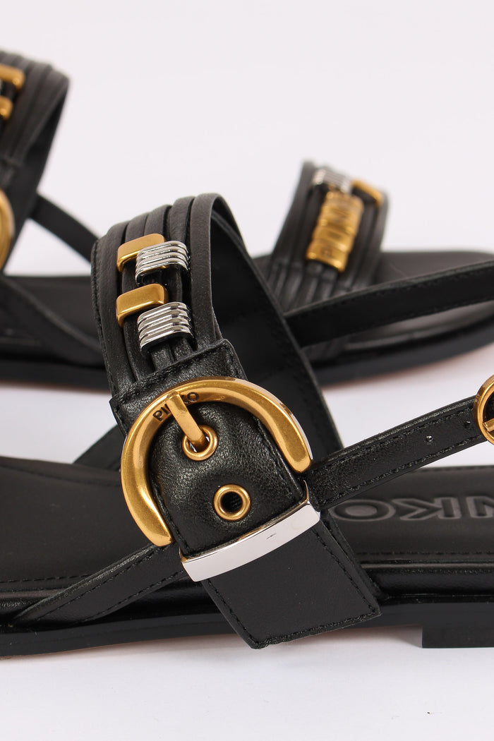 Sandalo Fibbia Borchie Black-7