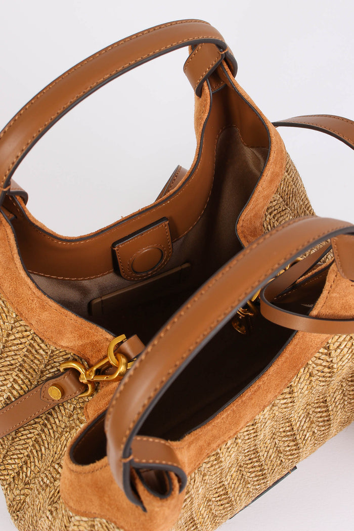 Dua Shopping Paglia Inserto Camoscio Cookie-5