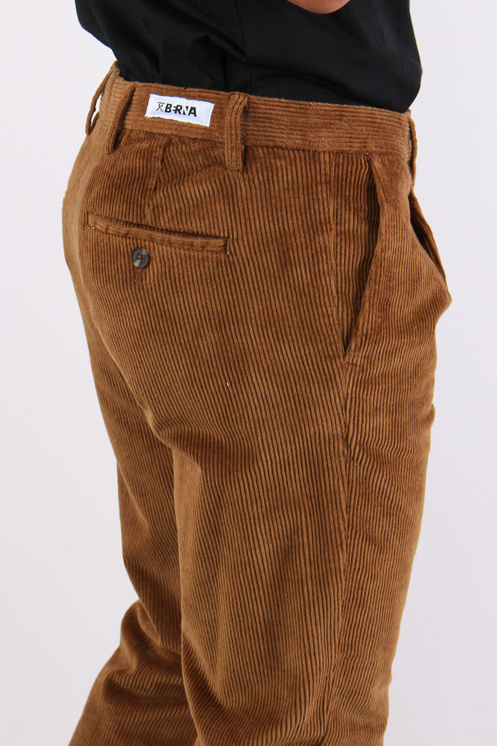 Pantalone Velluto Pences Cognac-7