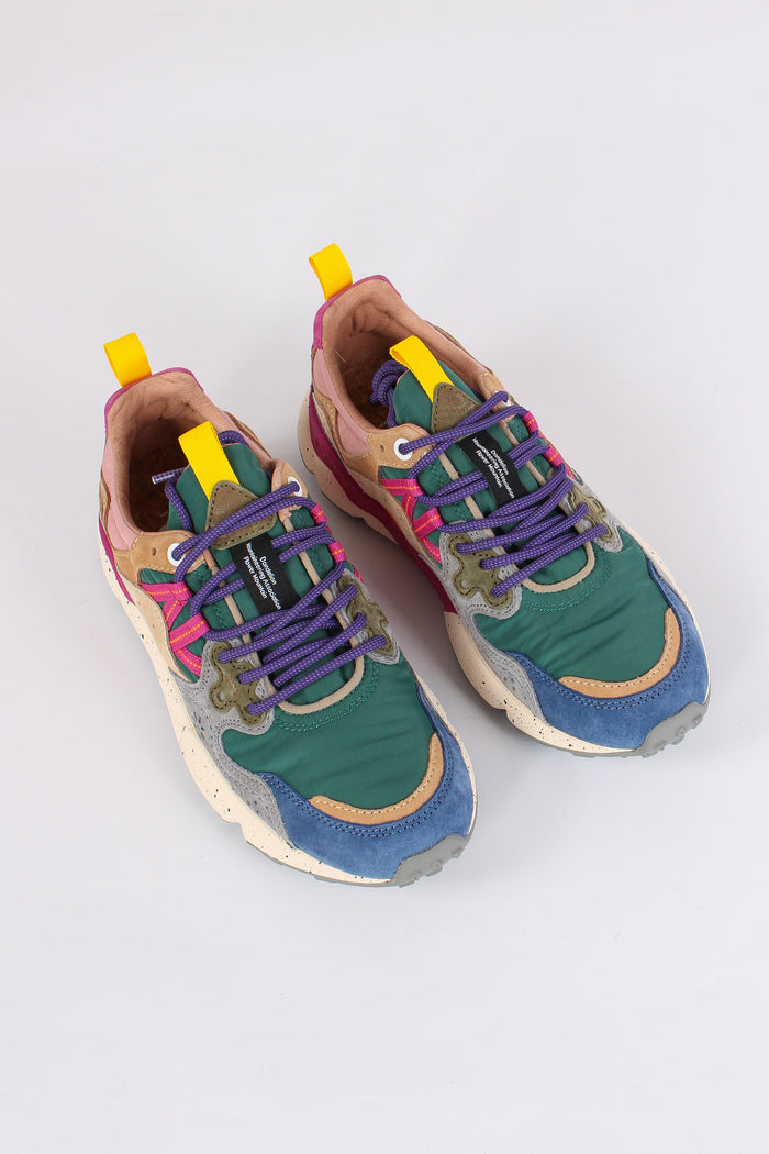 Sneakers Yamano Suede Nylon Petrol/stone-4