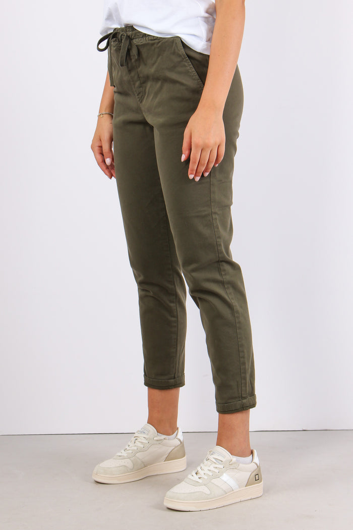 Pantalone Chino Coulisse Alloro-6