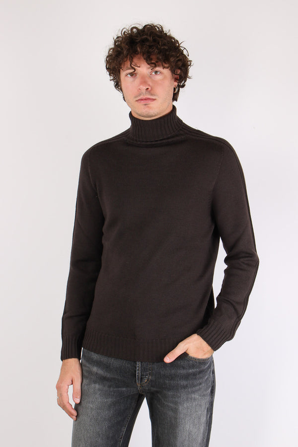 Collo Alto Pura Lana Dark Chocolate-2