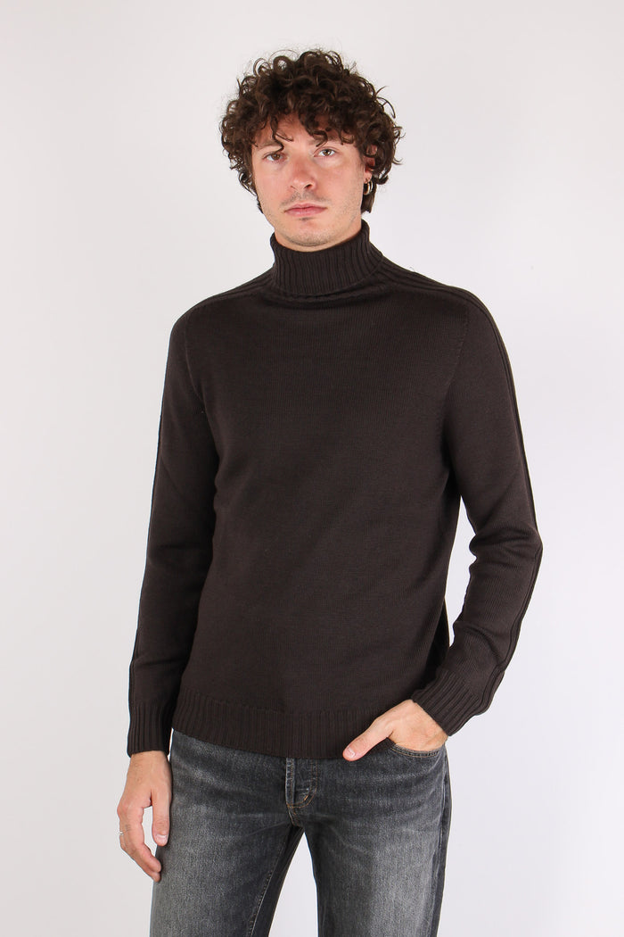 Collo Alto Pura Lana Dark Chocolate-2
