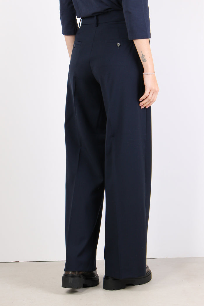 Visivo Pantalone Ampio Fresco Blu-4