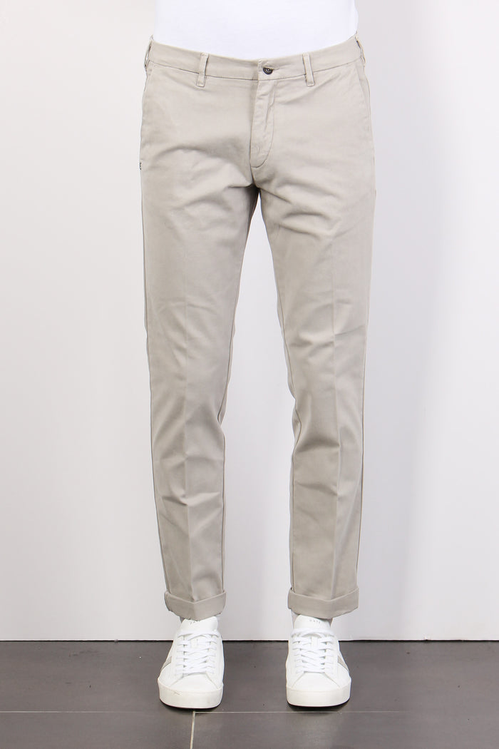 Pantalone Chino Regular Stretc Grigio Perla-2