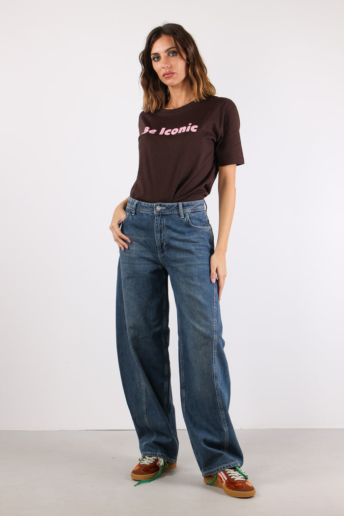 Denim Barrel Wide Leg Denim Scuro