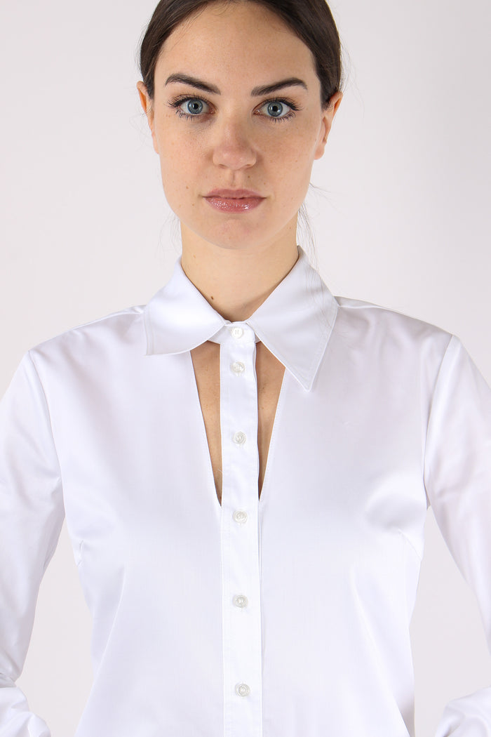 Camicia Regular Taglia Cut Out Bianco-4