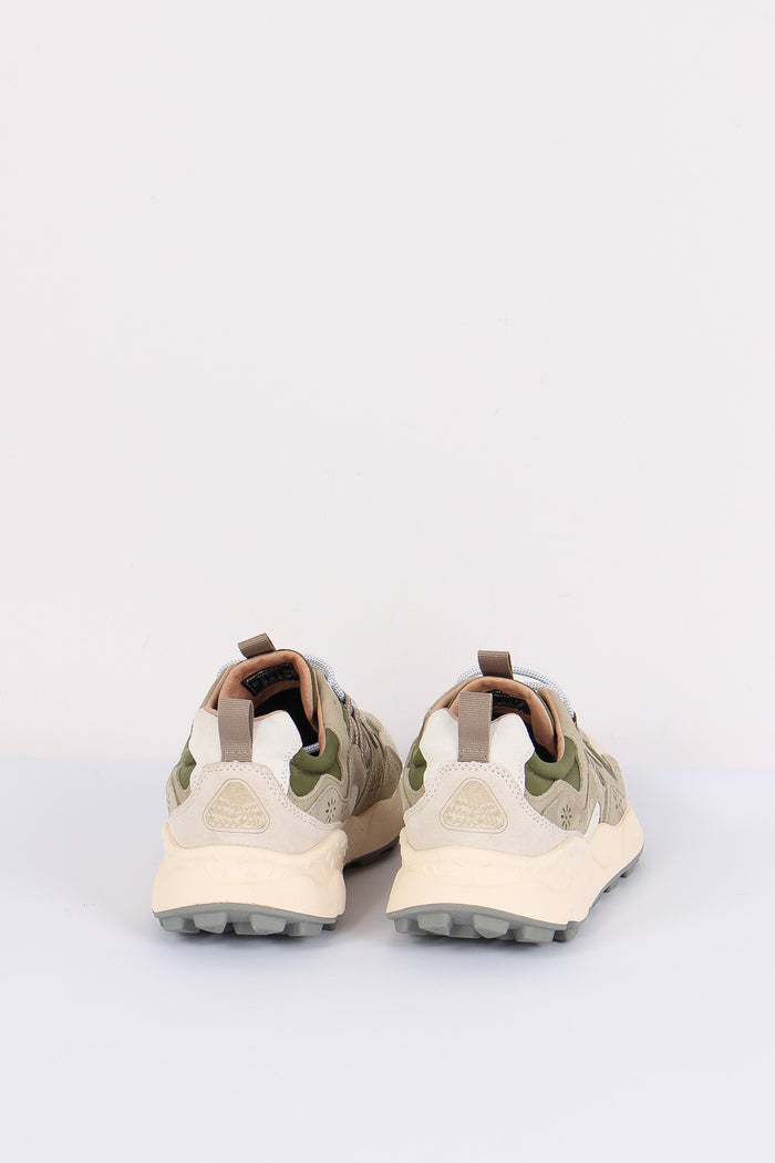 Sneakers Yamano Suede Nylon Off White/green-3
