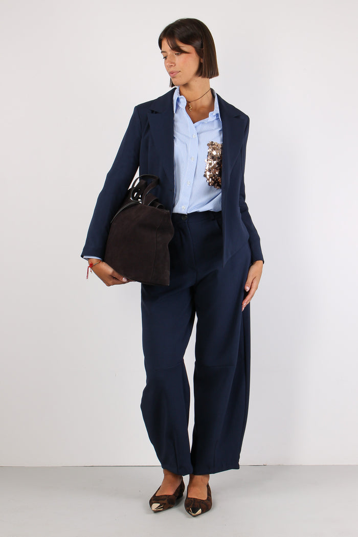 Camicia Riga Taschino Paillett Bianco/azzurra-2