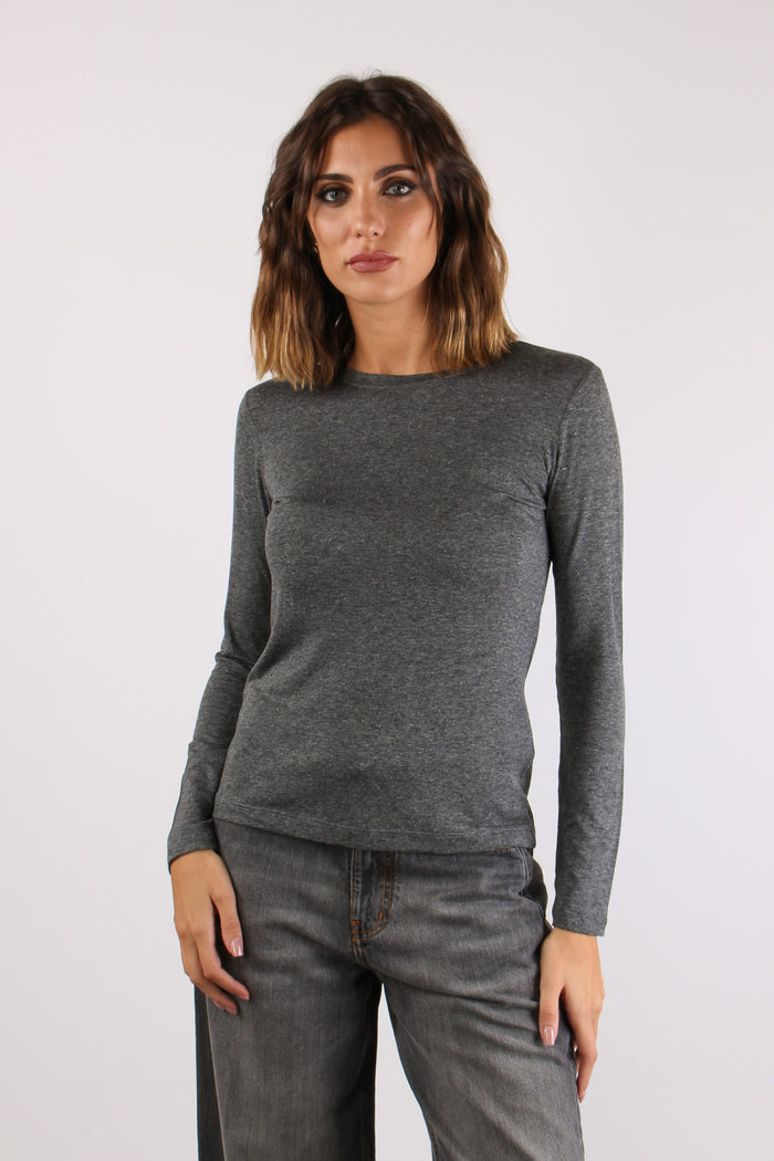 T-shirt Girocollo Lamina Grigio-2