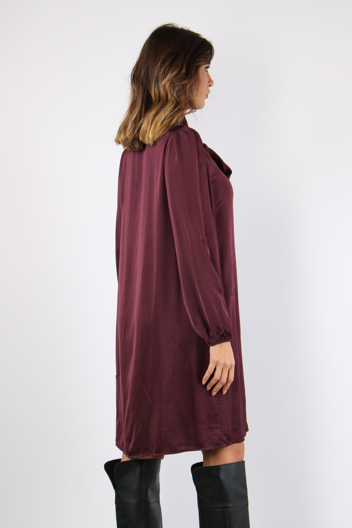 Abito Fiocco Viscosa Prugna-7