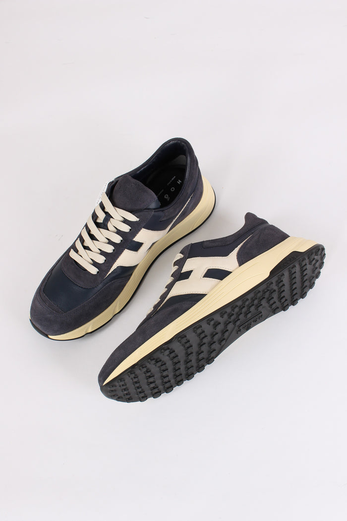 Sneaker Hyperlight Camoscio Blu/bianco-2