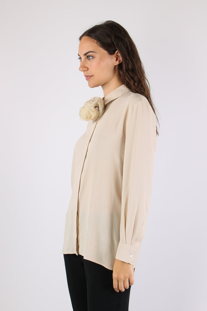 Mllorca Camicia Misto Seta Sabbia-7