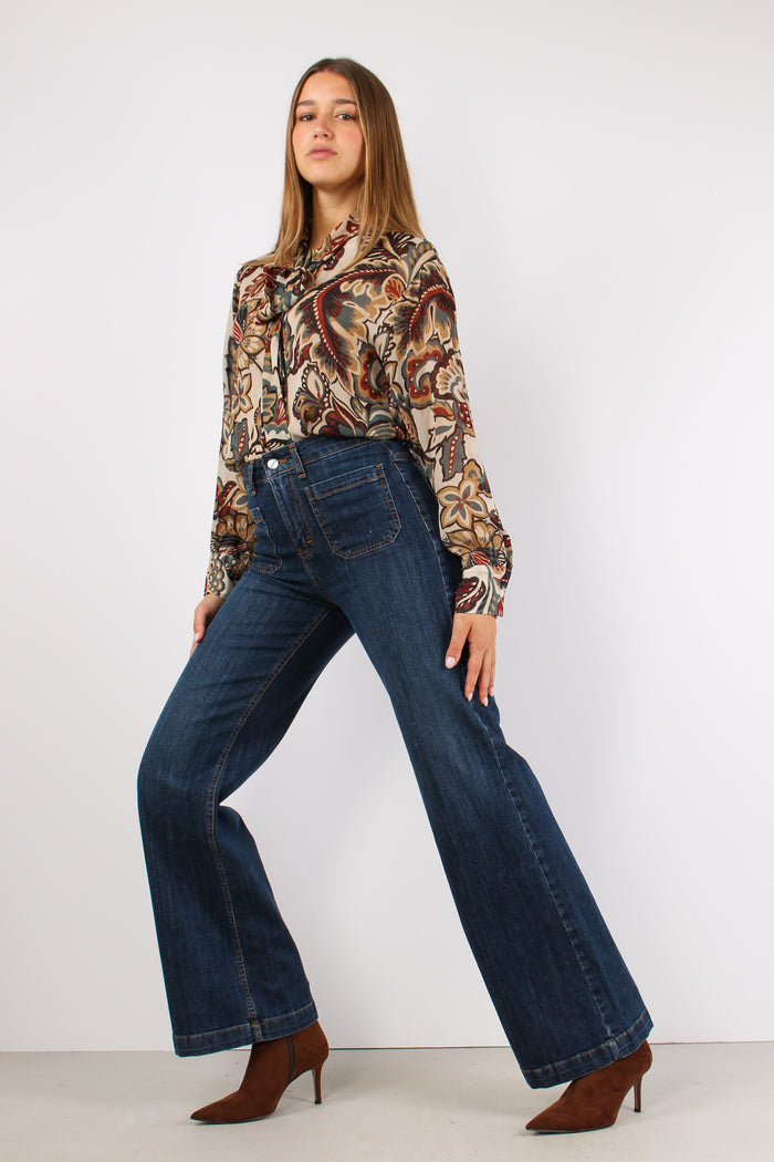 Denim Zampa Tasche Davanti Denim-3