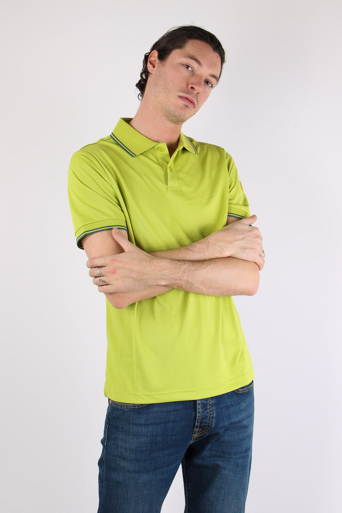 Hari Polo Collo Righe Citron Green-7