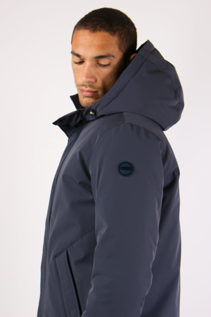 Parka Nylon Liscio Navy-2
