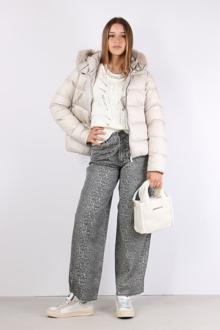 Piumino Over Ecopelliccia Canapa-7