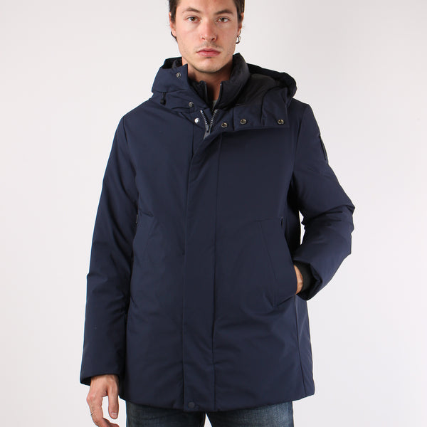 Giubbotto Nylon Liscio Midnight Blue-2