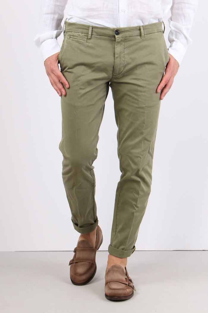 Pantalone Chino Extra Slim Militare-2